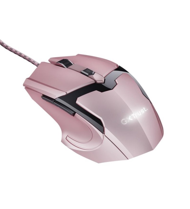 MOUSE TRUST GAMING GXT 101P GAV (23093) RETROILLUMINATO 6 PULSANTI - ROSA