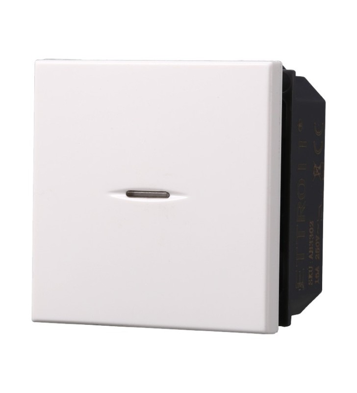 ETTROIT DEVIATORE ASSIALE 2 POSTI16A - SERIE MOON - BIANCO (AB3302) Compatibile BTicino Axolute