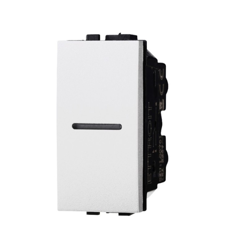 ETTROIT DEVIATORE UNIPOLARE ASSIALE 16A - SERIE SPACE - BIANCO (LB0701) Compatibile BTicino Living