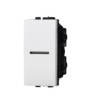 ETTROIT DEVIATORE UNIPOLARE ASSIALE 16A - SERIE SPACE - BIANCO (LB0701) Compatibile BTicino Living