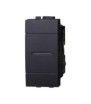 ETTROIT DEVIATORE UNIPOLARE ASSIALE 16A - SERIE SPACE - NERO (LN0701) Compatibile BTicino Living