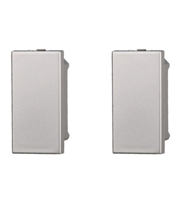 ETTROIT FALSO POLO 1 MODULO (2PZ) - SERIE MOON - GRIGIO (AG0100) Compatibile ABB Axolute