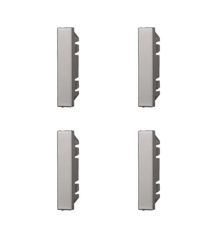 ETTROIT FALSO POLO 1/2 MODULO (4PZ) - SERIE MOON - GRIGIO (AG0102) Compatibile BTicino Axolute