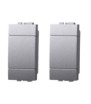 ETTROIT FALSO POLO 1 MODULO (2PZ) - SERIE SPACE - GRIGIO (LG0100) Compatibile BTicino Living