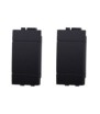 ETTROIT FALSO POLO 1 MODULO (2PZ) - SERIE SPACE - NERO (LN0100) Compatibile BTicino Living