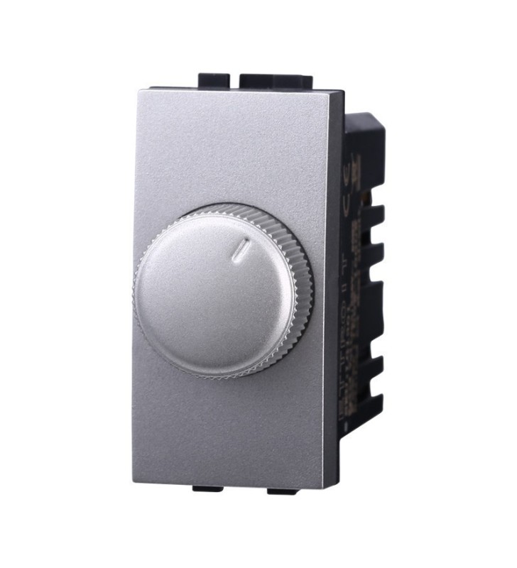 ETTROIT REGOLATORE DIMMER 100-1000W ON/OFF - SERIE SPACE - GRIGIO (LG1301) Compatibile BTicino Living