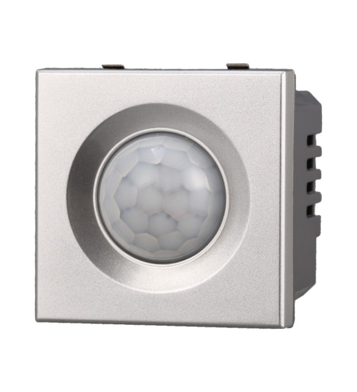 ETTROIT SENSORE DI MOVIMENTO A INFRAROSSI 2 POSTI - SERIE MOON - GRIGIO (AG1801) Compatibile BTicino Axolute