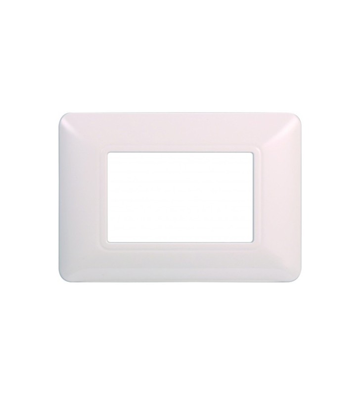 ETTROIT PLACCA IN PLASTICA 3 MODULI - SERIE SOLAR - BIANCO (MT83301) Compatibile BTicino Matix