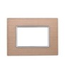 ETTROIT PLACCA IN ALLUMINIO 3 MODULI - SERIE SPACE - ORO (LN86311)