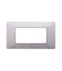 ETTROIT PLACCA IN PLASTICA 4 MODULI - SERIE STARLIGHT - BIANCO SATINATO (EV85401) Compatibile Vimar Plana