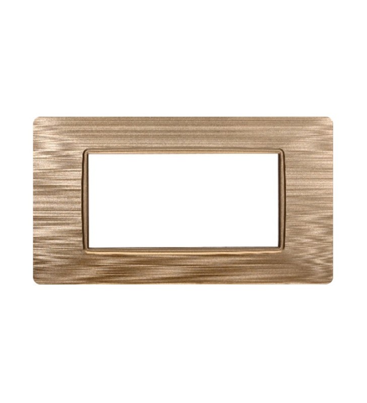 ETTROIT PLACCA IN PLASTICA 4 MODULI - SERIE STARLIGHT - ORO SATINATO (EV85411) Compatibile Vimar Plana