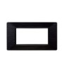 ETTROIT PLACCA IN PLASTICA 4 MODULI - SERIE STARLIGHT - NERO SATINATO (EV85414) Compatibile Vimar Plana