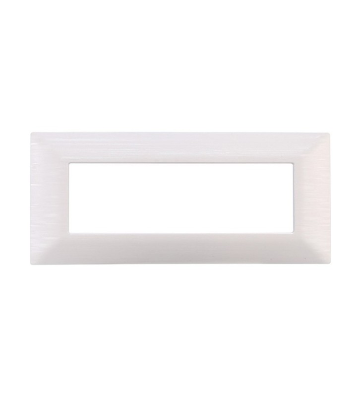 ETTROIT PLACCA IN PLASTICA 7 MODULI - SERIE STARLIGHT - BIANCO SATINATO (EV85601) Compatibile Vimar Plana