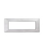 ETTROIT PLACCA IN PLASTICA 7 MODULI - SERIE STARLIGHT - ARGENTO SATINATO (EV85615) Compatibile Vimar Plana