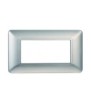 ETTROIT PLACCA IN PLASTICA 4 MODULI - SERIE SOLAR - SILVER (MT83406) Compatibile BTicino Matix