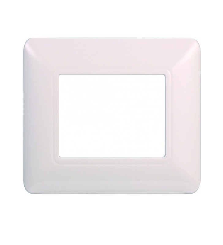 ETTROIT PLACCA IN PLASTICA 2 MODULI - SERIE SOLAR - BIANCO (MT83201) Compatibile BTicino Matix