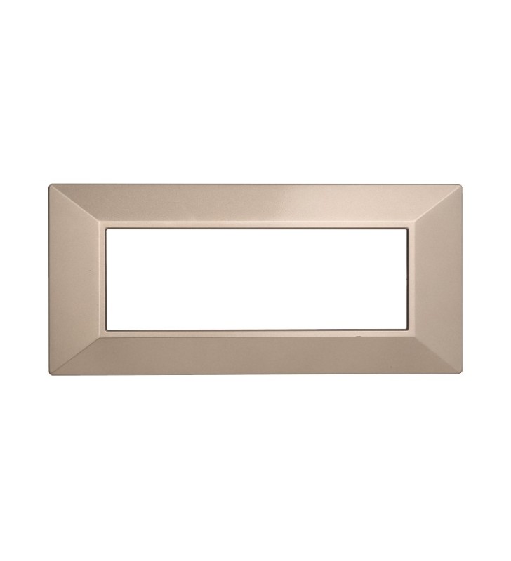 ETTROIT PLACCA PIRAMIDE 6 MODULI - SERIE MOON - BRONZO (AN90610) Compatibile ABB Axolute