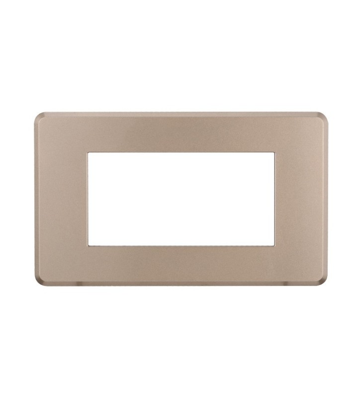 ETTROIT PLACCA SLIM 4 MODULI - SERIE MOON - ACCIAIO BRONZO (AN87410) Compatibile ABB Axolute