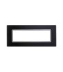 ETTROIT PLACCA IN ALLUMINIO 7 MODULI - SERIE SPACE - NERO (LN86702) Compatibile BTicino Living