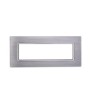 ETTROIT PLACCA IN ALLUMINIO 7 MODULI - SERIE SPACE - SILVER SPAZZOLATO (LN86717) Compatibile BTicino Living