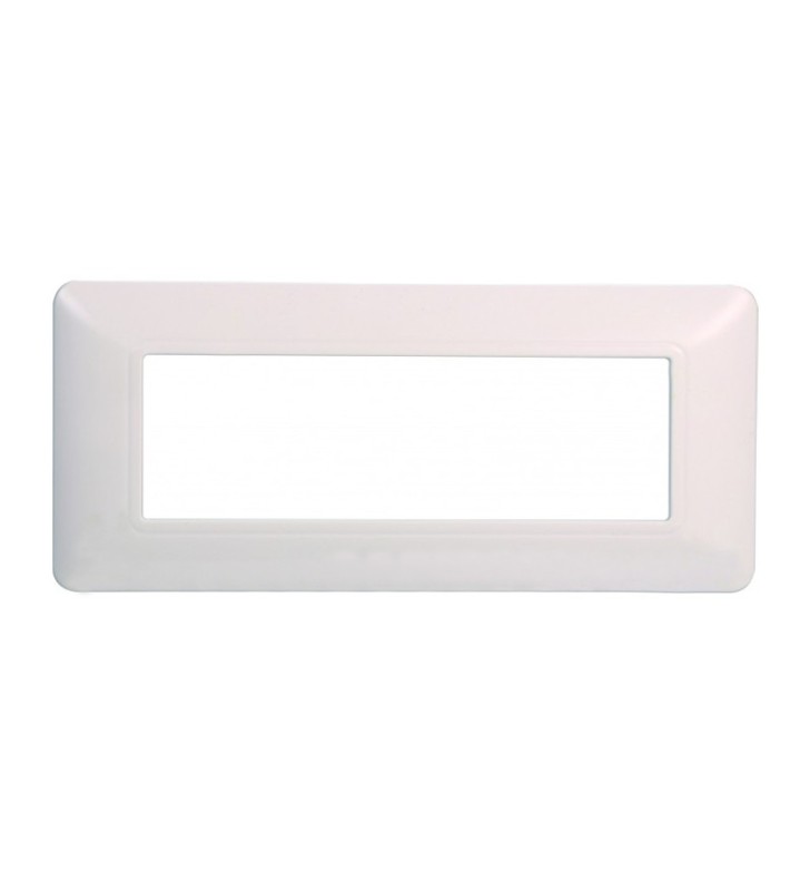 ETTROIT PLACCA IN PLASTICA 6 MODULI - SERIE SOLAR - BIANCO (MT83601) Compatibile BTicino Matix