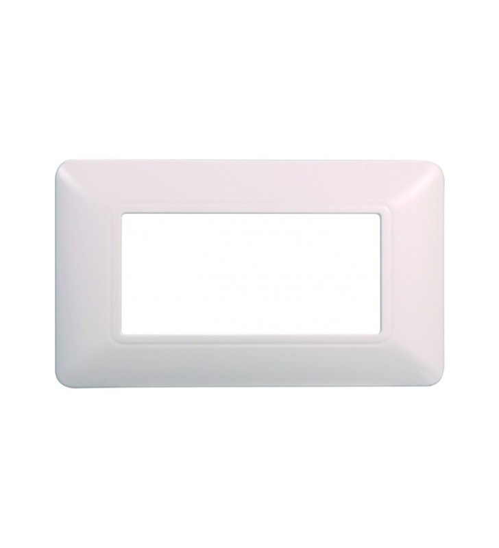 ETTROIT PLACCA IN PLASTICA 4 MODULI - SERIE SOLAR - BIANCO (MT83401) Compatibile BTicino Matix