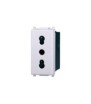 ETTROIT PRESA BIPASSO 16A - SERIE STARLIGHT - BIANCO (EV2001) Compatibile Vimar Plana