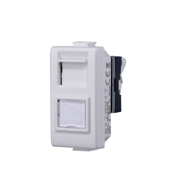 ETTROIT PRESA RETE RJ45 CAT.6 - SERIE SOLAR - BIANCO (MT2356) Compatibile BTicino Matix