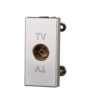 ETTROIT CONNETTORE TV FEMMINA - SERIE MOON - GRIGIO (AG2251) Compatibile BTicino Axolute