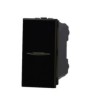 ETTROIT PULSANTE ASSIALE UNIPOLARE - SERIE MOON - NERO (AN0601) Compatibile BTicino Axolute