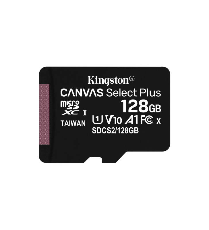 MICRO SD KINGSTON 128GB CON ADATT. CANVAS PLUS SDCS2/128GB CL10