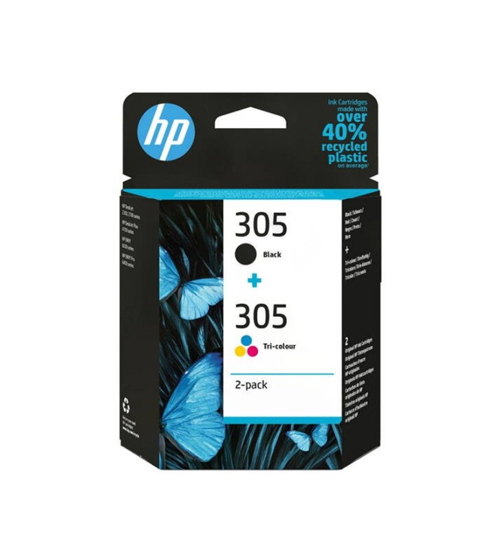 HP 305 2-PACK (6ZD17AE) - BLACK + TRI-COLOR - CARTUCCIA ORIGINALE