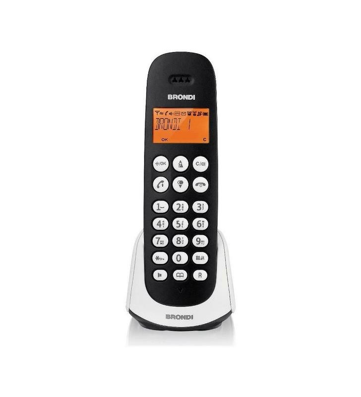 TELEFONO CORDLESS BRONDI ADARA (BROADARABK/W) BIANCO/NERO