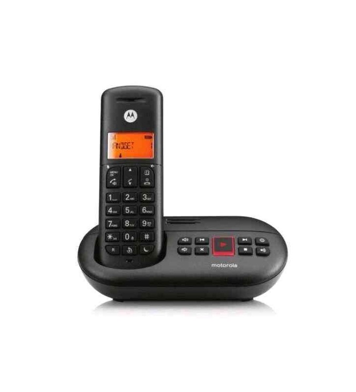 TELEFONO CORDLESS MOTOROLA E211 CON SEGRETERIA NERO