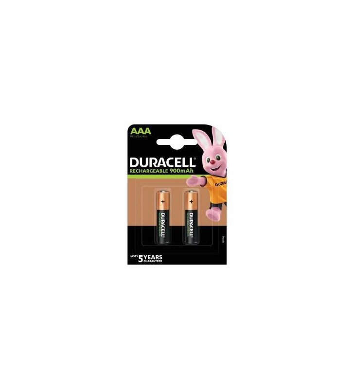 (1 Confezione) Duracell Ricar. Batterie 2pz MiniStilo 900mAh HR03 DX2400 AAA