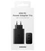 Samsung Caricatore 65W Trio EP-T6530 FC USB-C+USB-A Black