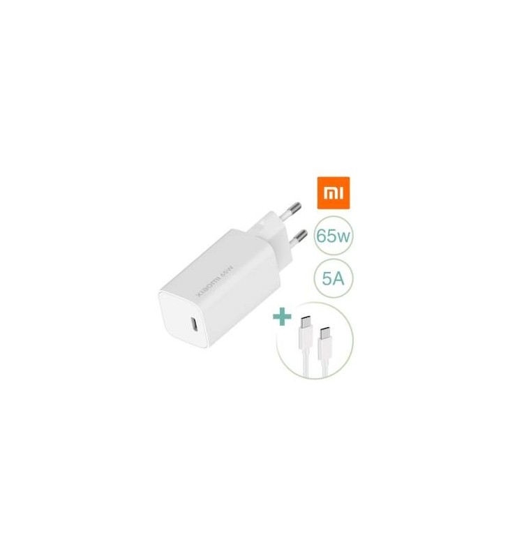 Xiaomi Mi Charge Type-C Fast Charge 65W GaN Tech + Cavo 1m USB-C