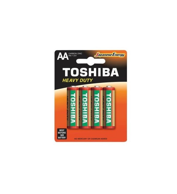 (1 confezione) TOSHIBA BATTERIE STILO R6KG AA CONF.4 PZ (R6KG-BP-4C) - min. ordine 4 pz