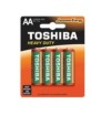 (1 confezione) TOSHIBA BATTERIE STILO R6KG AA CONF.4 PZ (R6KG-BP-4C) - min. ordine 4 pz