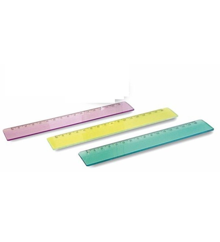 RIGHELLO IN PLASTICA 17 CM COLORE ASSORTITO - 1PZ