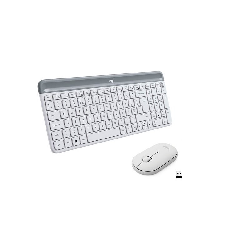 KIT LOGITECH MK470 TASTIERA + MOUSE NANO WIRELESS COMBO BIANCO (920-009197)