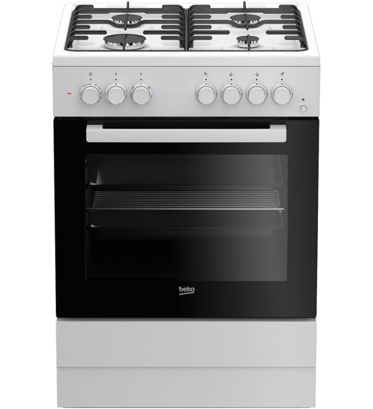 BEKO CUCINA A GAS FSE62110DW - 4 BRUC + FORNO ELETT.VENT + 66LT 60x60 BIANCO