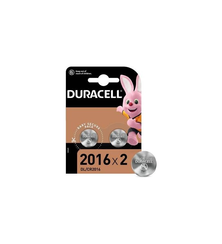 (1 Confezione) Duracell Lithium Batterie 2pz Bottone DL/CR2016