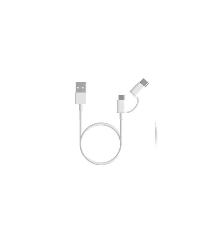 Xiaomi Cavo Mi 2 in 1 da USB a microUSB/Type-C 30cm White