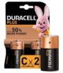 (1 Confezione) Duracell Plus Batterie 2pz Mezza Torcia LR14 MN1400 C