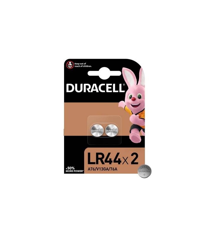 (1 Confezione) Duracell Spec. Batterie 2pz Bottone LR44 76A/A76/V13GA