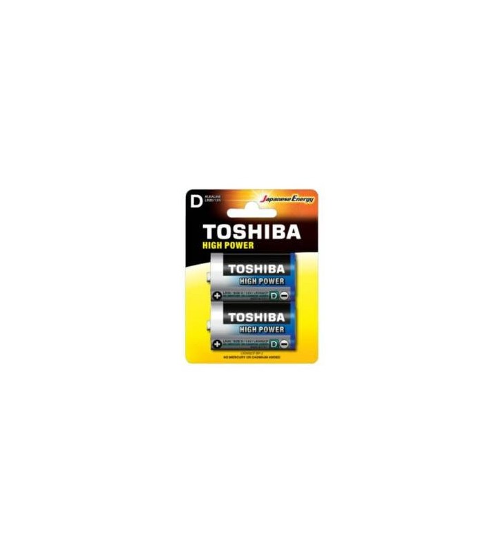 (1 Confezione) Toshiba Batterie 2pz Torcia LR20GCP BP-2 D Alcaline