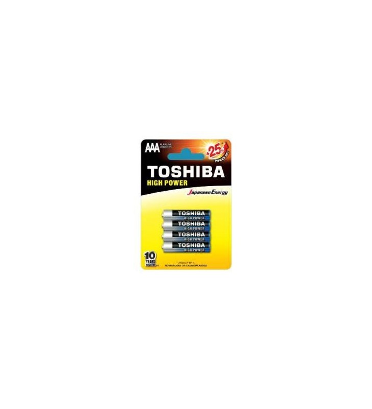 (1 Confezione) Toshiba Batterie 4pz MiniStilo LR03GCP BP-4 AAA