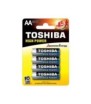 (1 Confezione) Toshiba Batterie 4pz Stilo LR6GCP BP-4 AA Alcaline