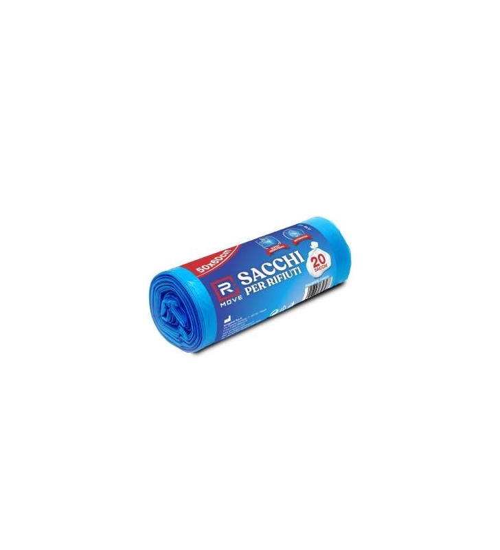 RMove 1Rotolo da 20 Sacchi Rifiuti 50x60cm Blu